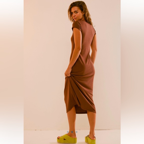 Free People Good Feels Slim Midi Dress - XS - Picture 6 of 10